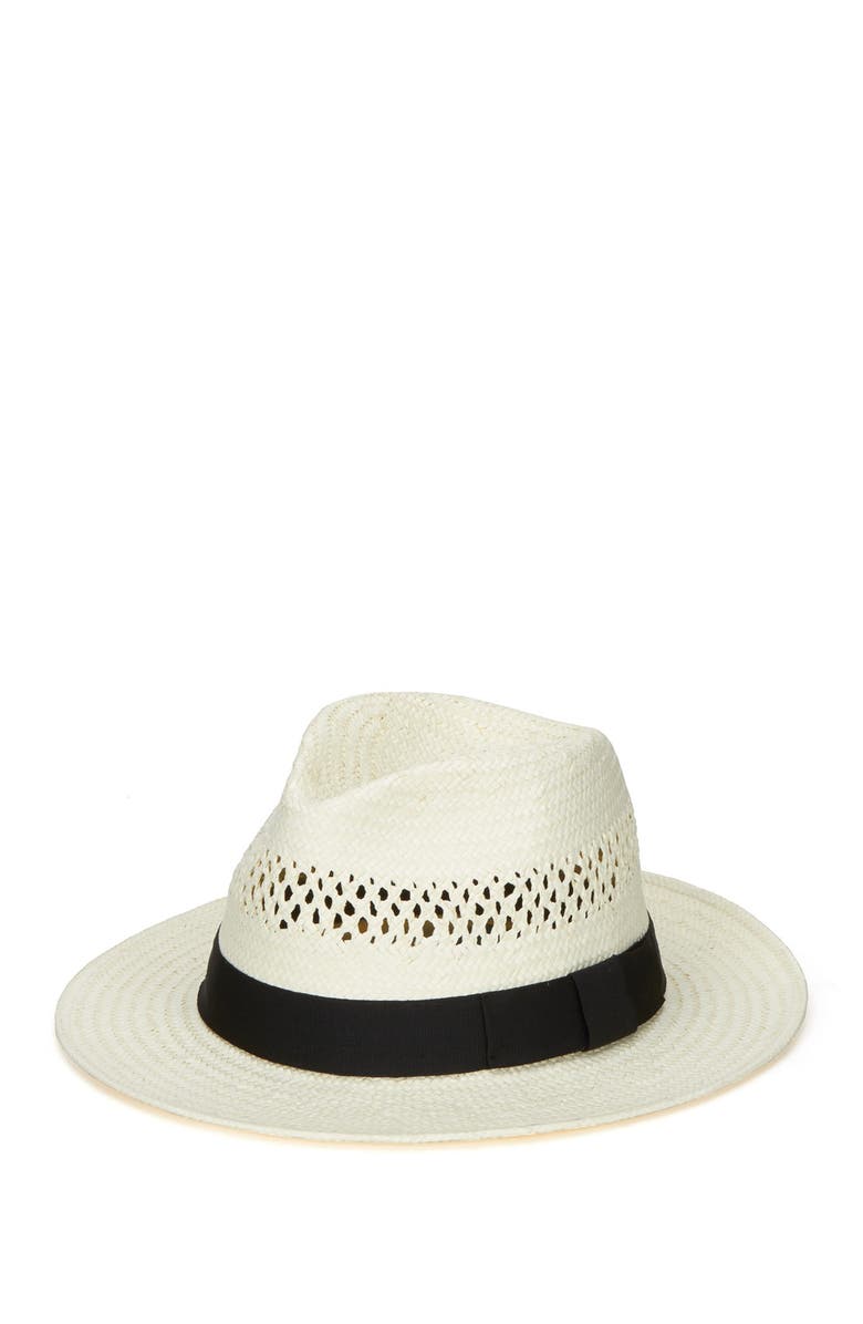 San Diego Hat Vented Fedora Hat, Main, color, White
