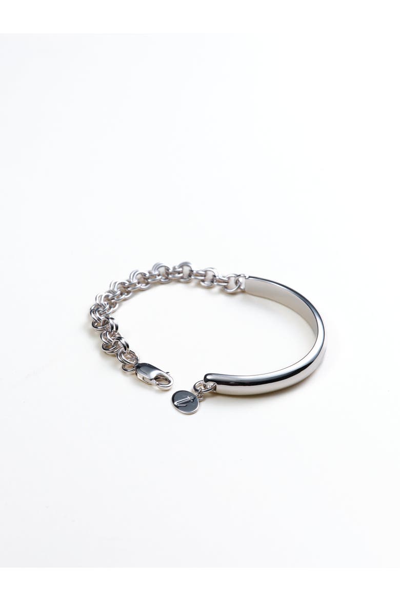 Noah Solid & Link Bracelet, Alternate, color, Recycled Sterling Silver