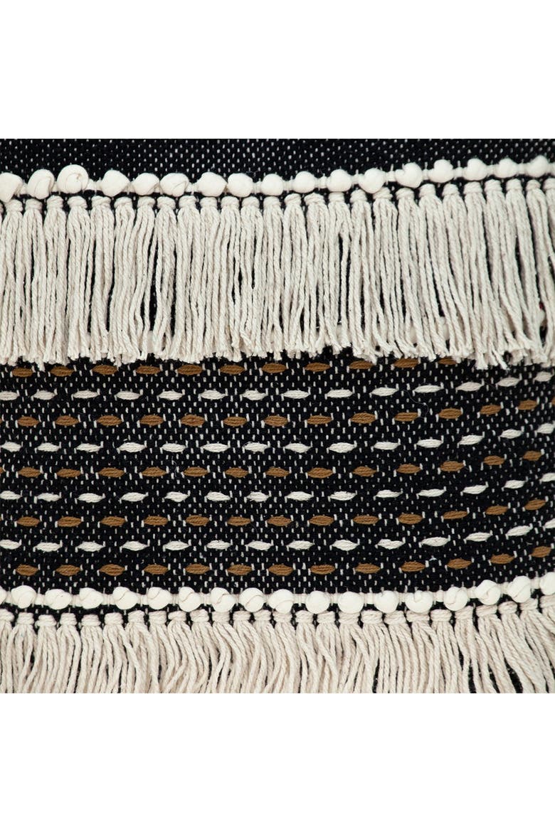 Marley Transitional Black Throw Pillow, Alternate, color, BLACK
