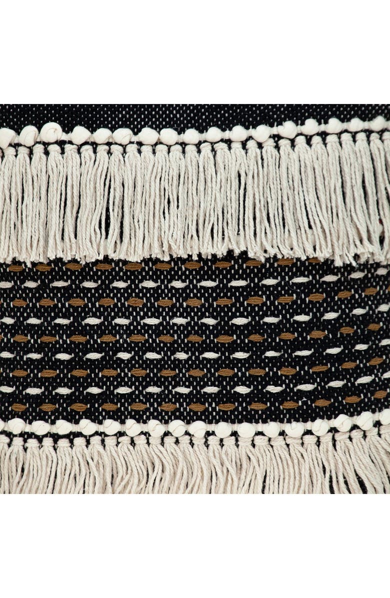 PARKLAND COLLECTION Marley Transitional Black Throw Pillow, Alternate, color, Black