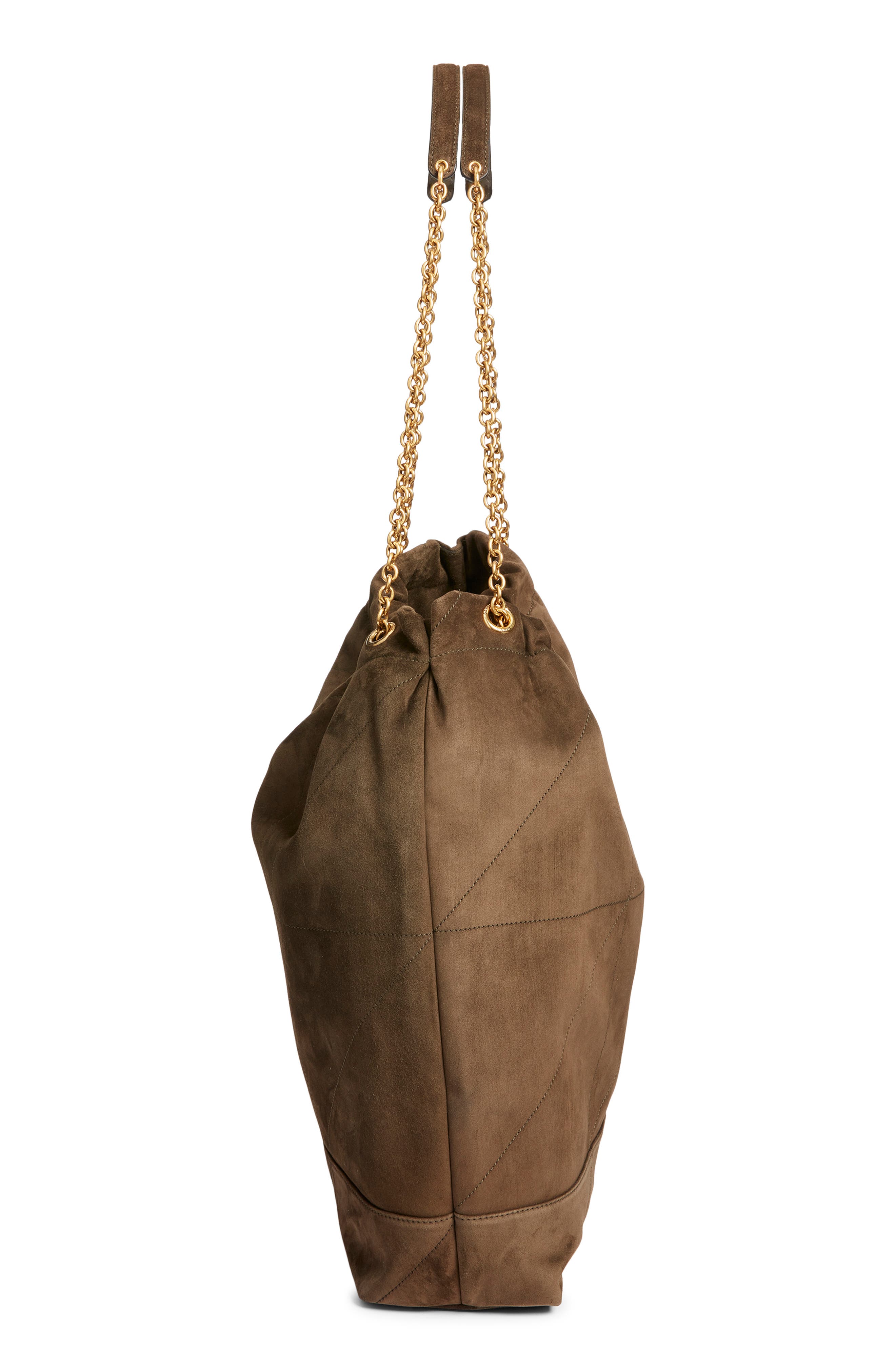 Saint Laurent Large Jamie 4.3 Patchwork Suede Shoulder Bag, Alternate, color, Light Musk