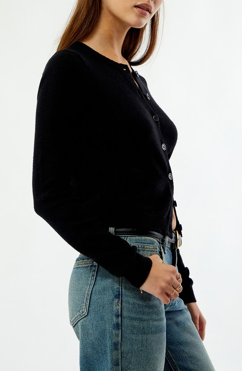 PacSun Marley Button Front Cardigan, Alternate, color, Black