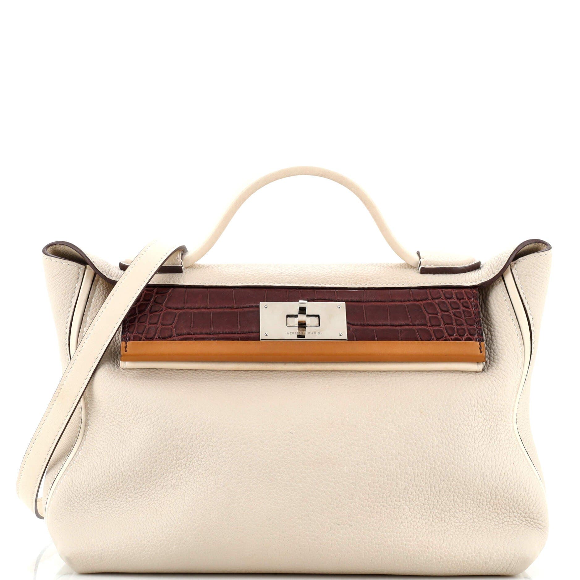 Pre-Owned Hermes Touch 24/24 Bag Togo with Alligator and Swift 29, Main, color, 