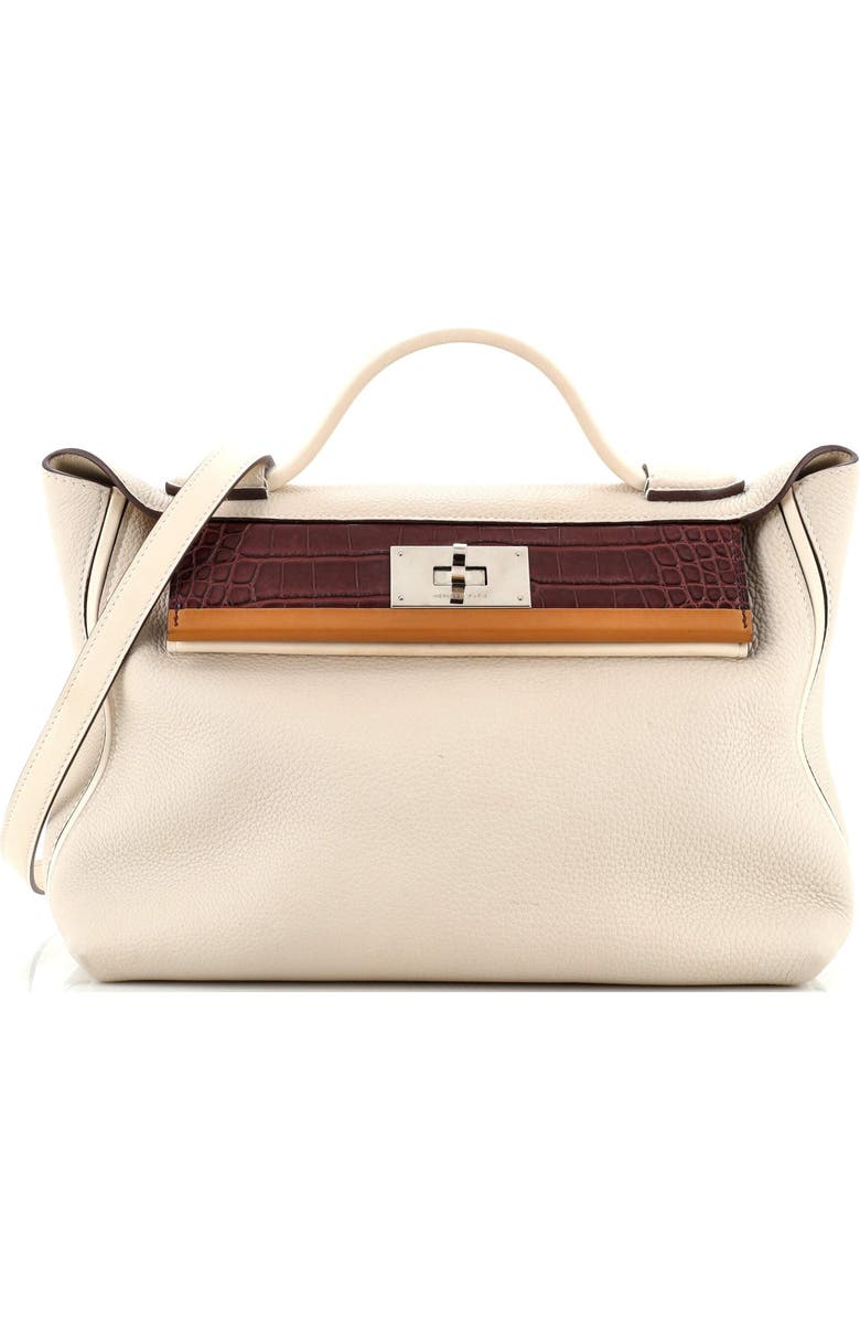 Pre-Owned Hermes Touch 24/24 Bag Togo with Alligator and Swift 29, Main, color,