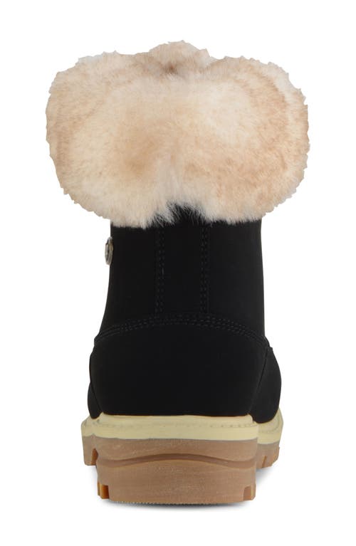 Lugz Empire High Faux Fur Lug Sole Boot In Black/cream/gum