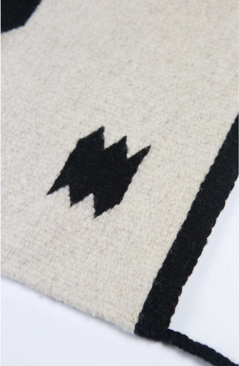 Archive New York Zapotec Dot Handwoven Flatweave Wool Rug, Alternate, color, Black