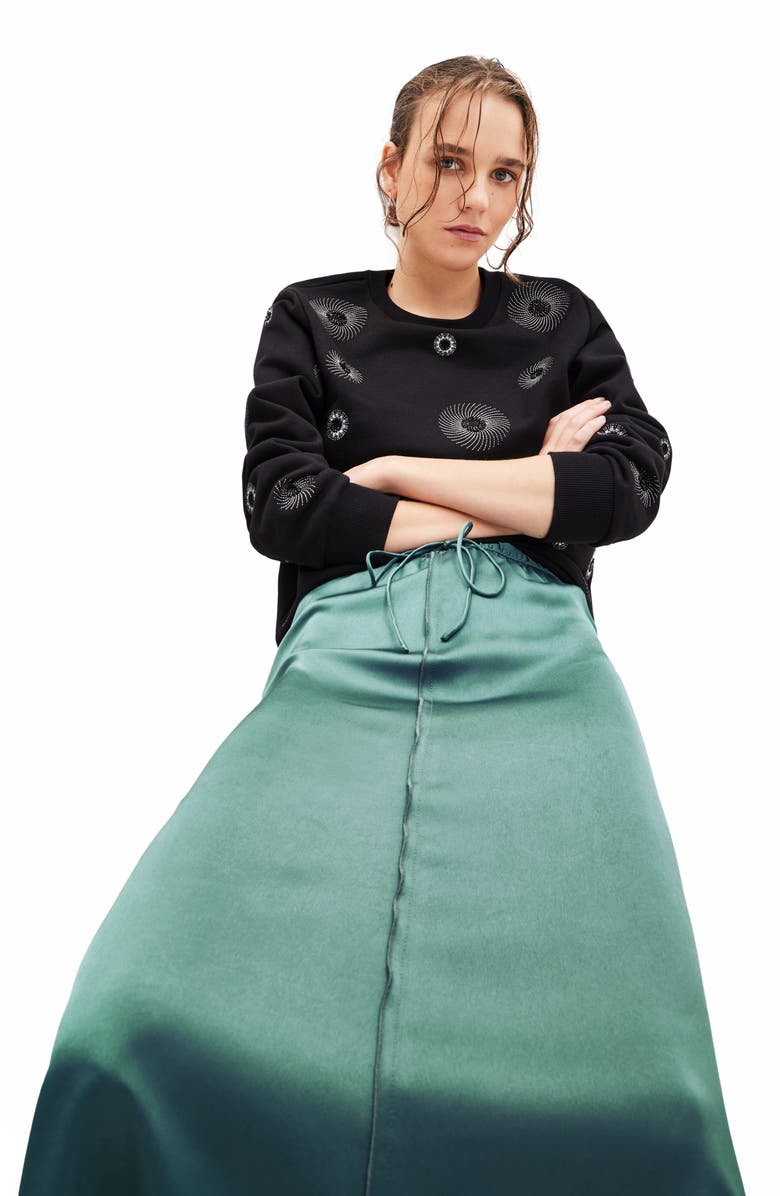 Desigual Satin Maxi Skirt, Alternate, color,