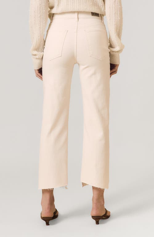 Le Jean Reworked '90s Raw Step Hem Ankle Straight Leg Jeans In Neutral