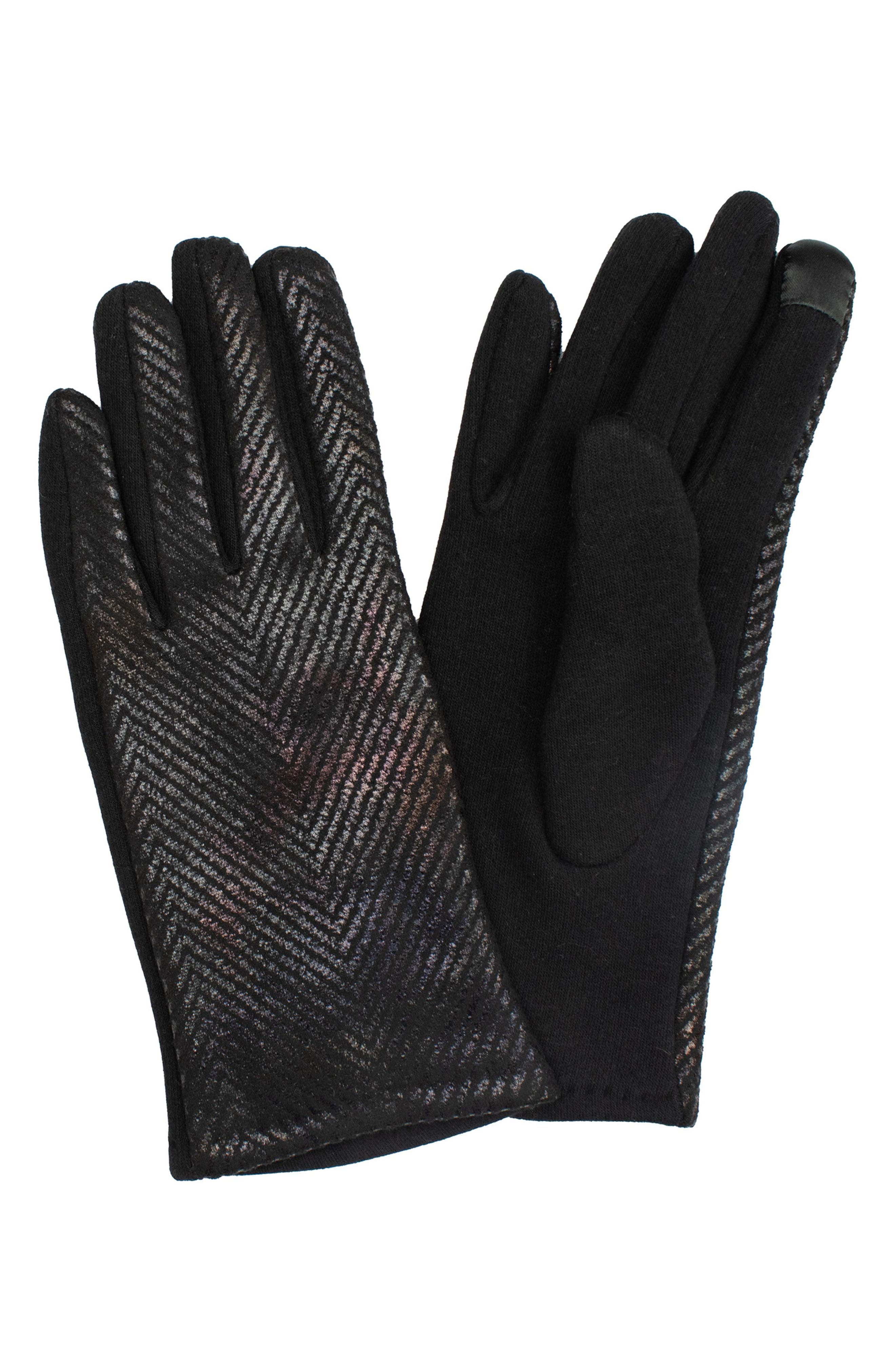 MARCUS ADLER Chevron Jersey Touchscreen Gloves