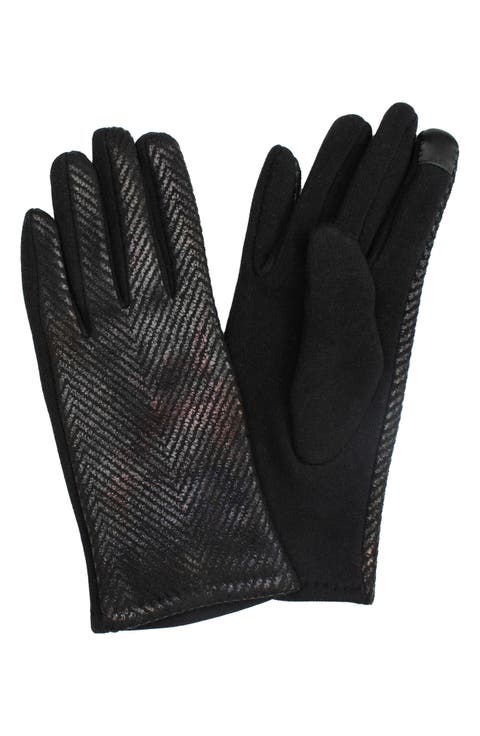 Chevron Jersey Touchscreen Gloves