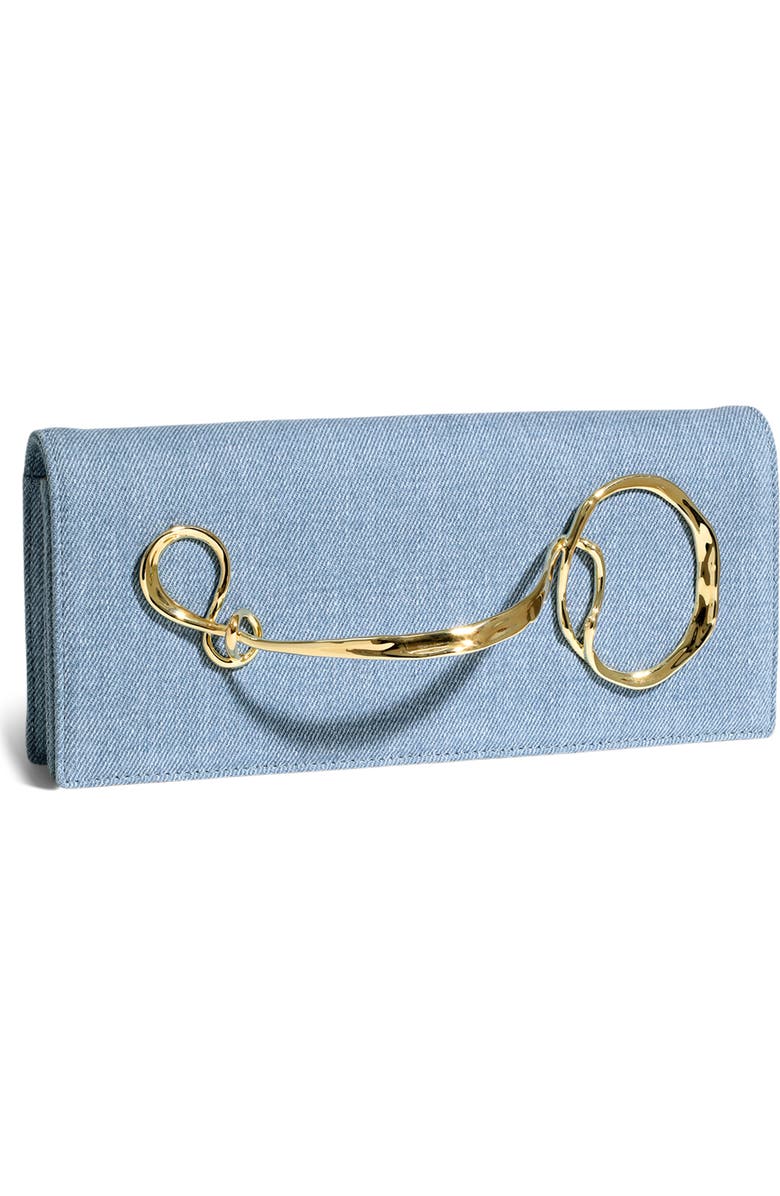 Alexis Bittar TWST GD HNDL CLTCH, Alternate, color, Chambray