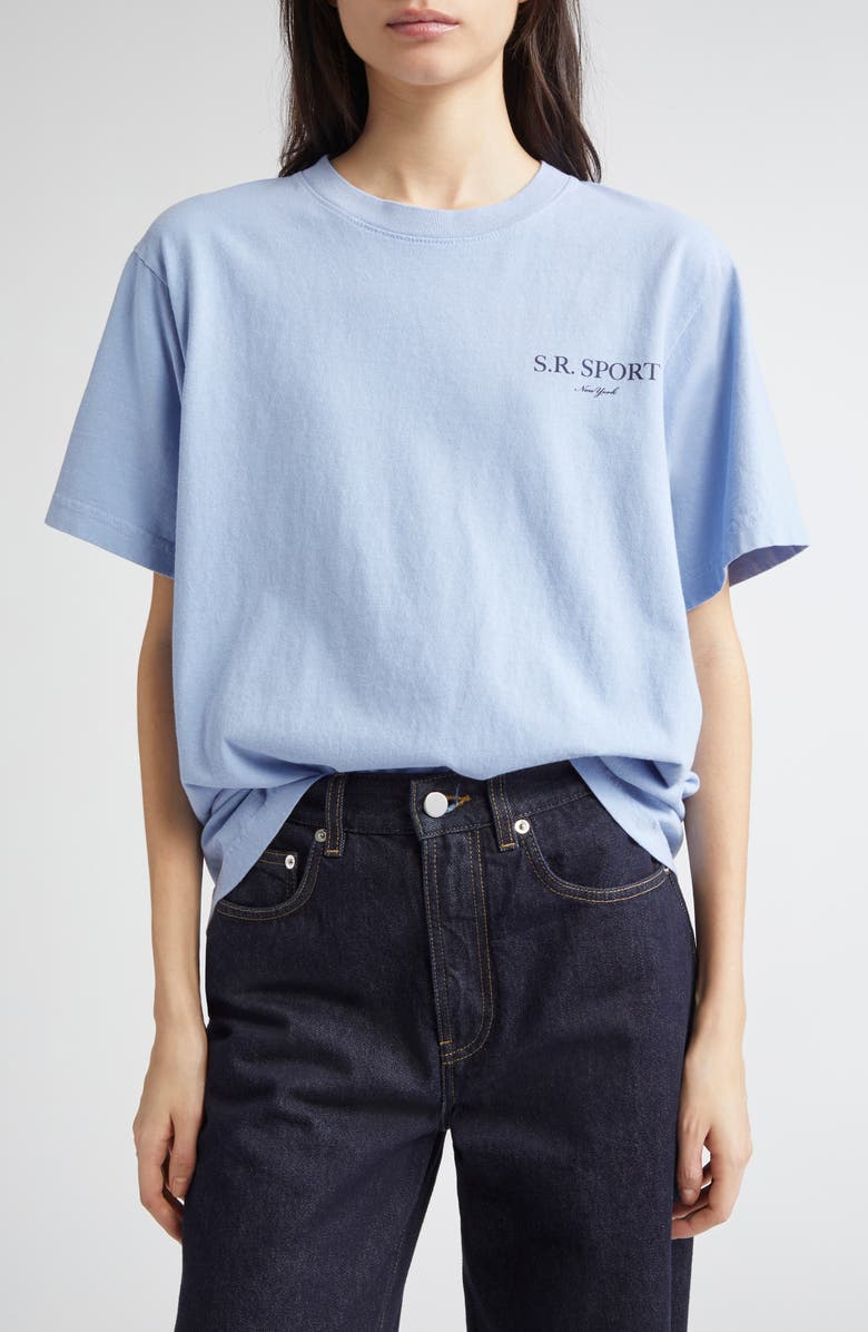 Sporty & Rich Wimbledon Cotton Graphic T-Shirt, Main, color, 