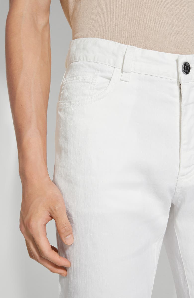 ZEGNA Roccia Garment Dyed Stretch Linen & Cotton Slim Fit Jeans, Alternate, color,