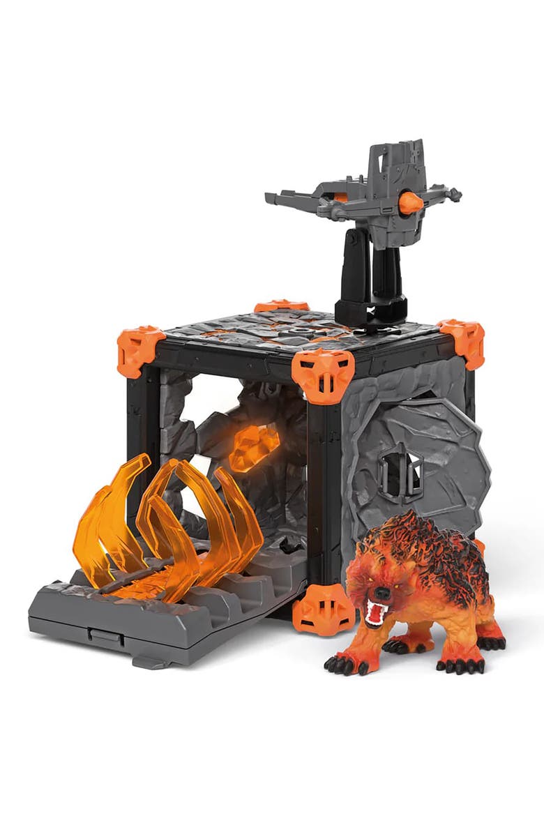 Eldrador Creatures, BattleCave Lava Bear, 31 Piece Combat Toy Playset, Main, color, Multicolored