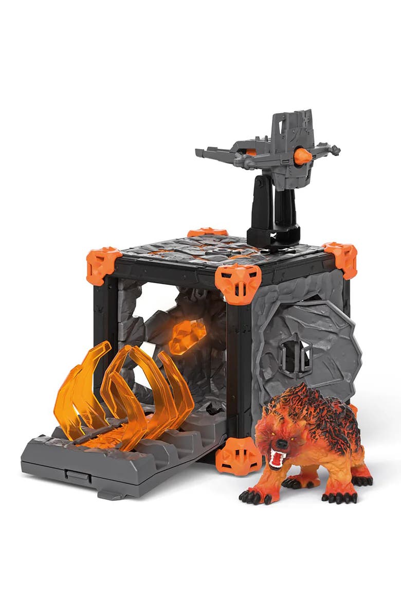 Schleich Eldrador Creatures, BattleCave Lava Bear, 31 Piece Combat Toy Playset, Main, color, Multicolored