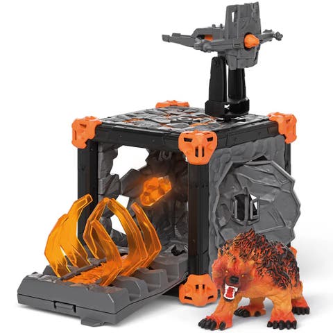 Eldrador Creatures, BattleCave Lava Bear, 31 Piece Combat Toy Playset