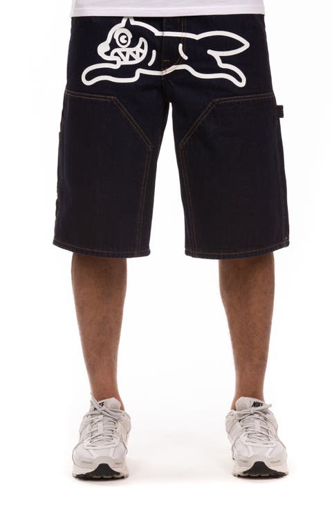 Stick Denim Shorts
