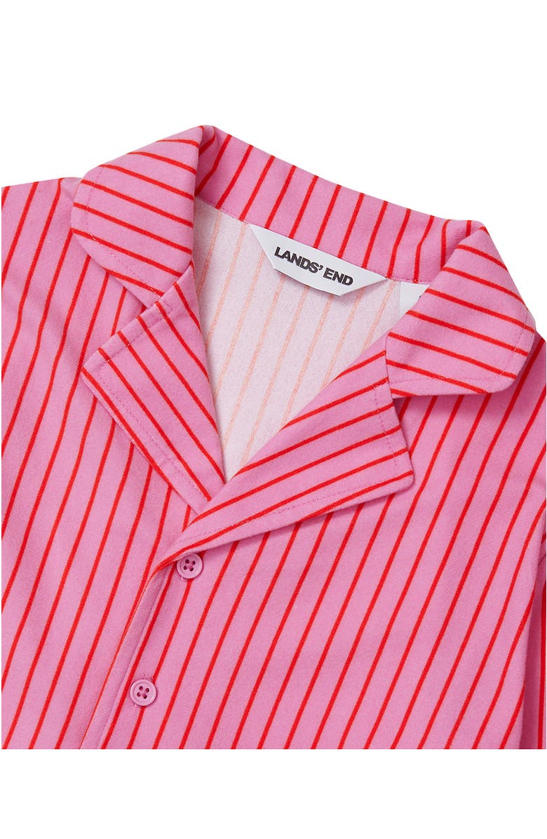 Lands' End Kids Flannel 2 Piece Pajama Set, Alternate, color, Candy Pink Stripe