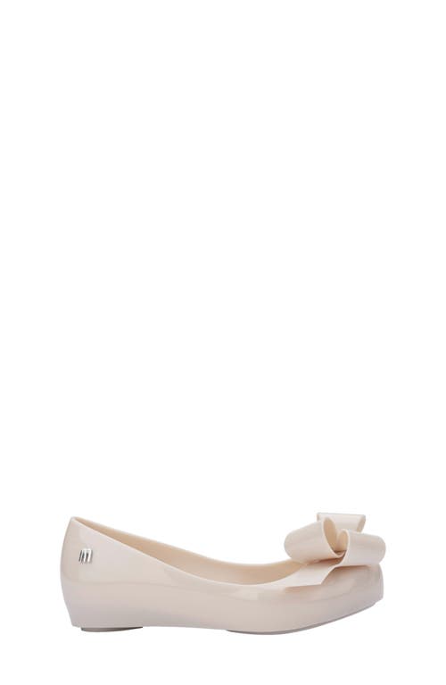 Mini Melissa Kids' Ultragirl Classic Flat In Neutral