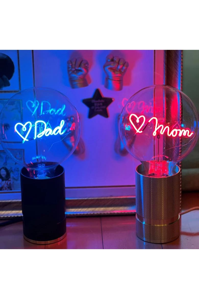 Love Dad Portable Table Lamp, Alternate, color, Pink