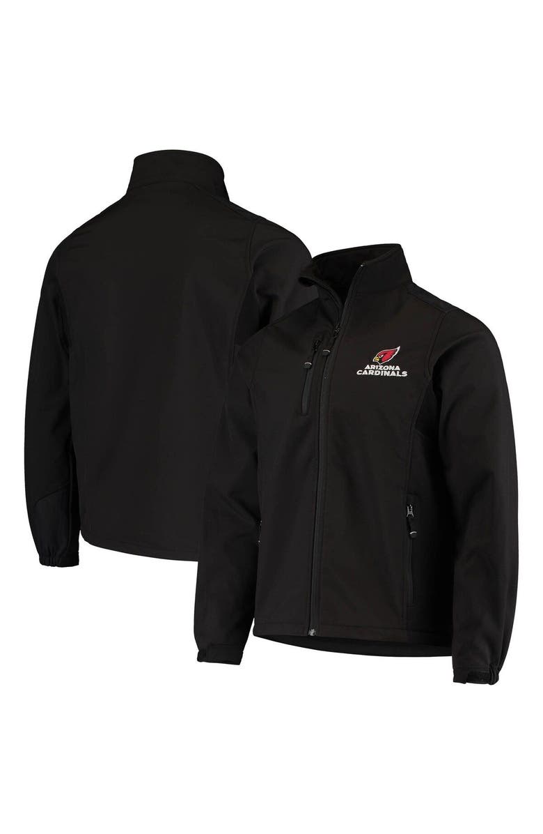 DUNBROOKE Men's Dunbrooke Black Arizona Cardinals Circle Softshell Fleece Full-Zip Jacket, Main, color, Black