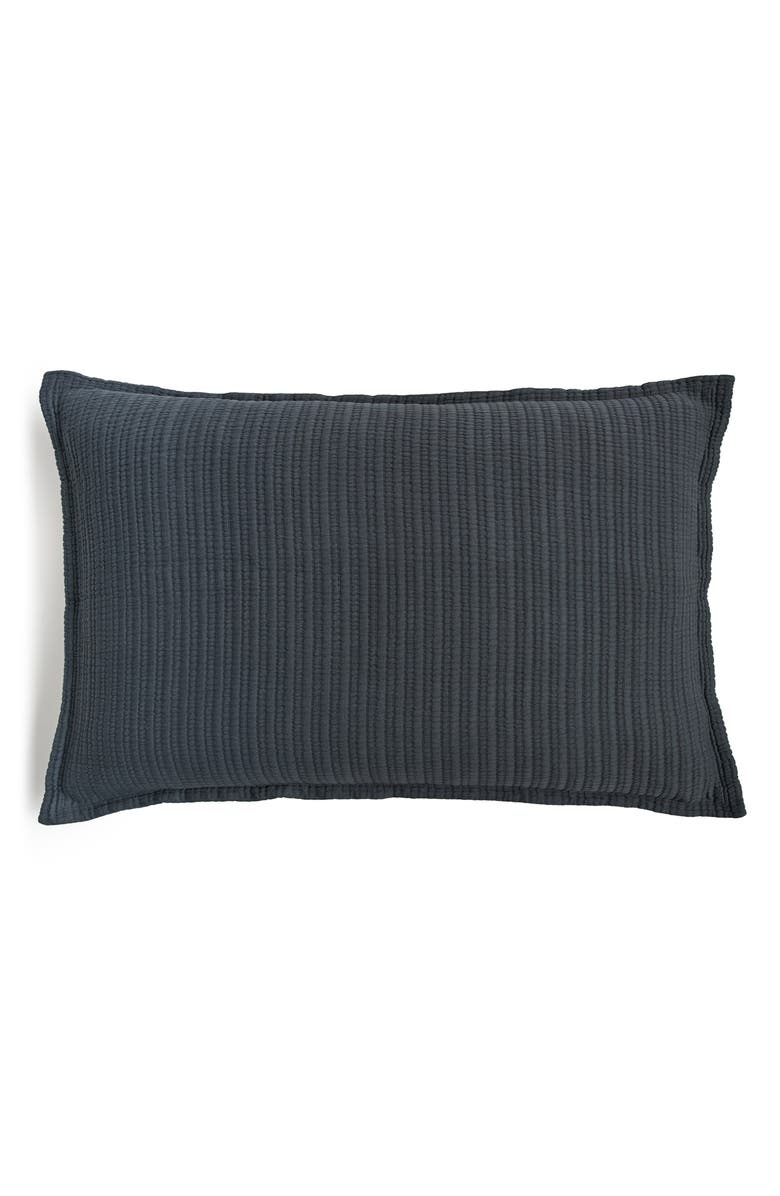 Pom Pom at Home Chatham King Cotton Sham, Main, color, Navy