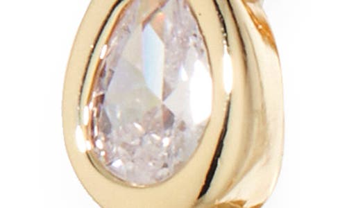 Sterling Forever Irvette Bezel Set Cz Hoop Earrings In Gold