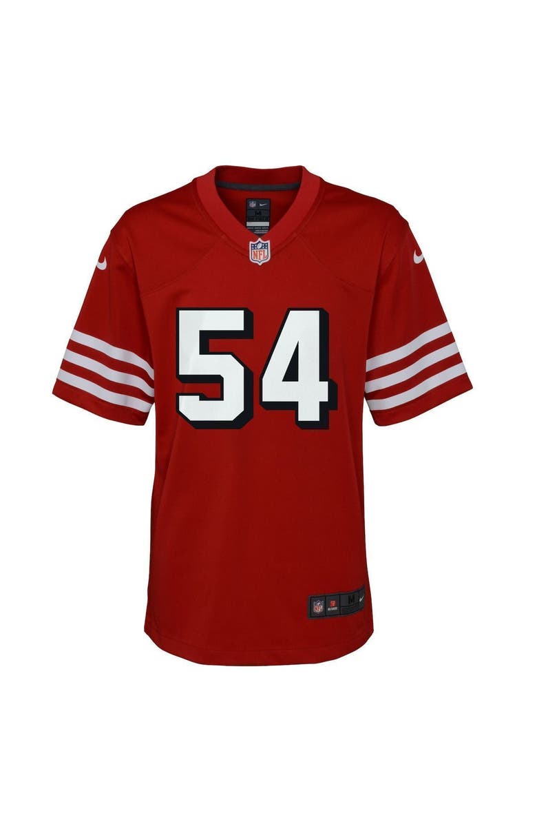 Nike Youth Nike Fred Warner Scarlet San Francisco 49ers Alternate Game Jersey, Alternate, color, Scarlet