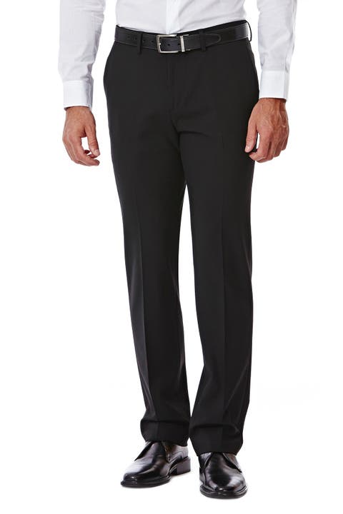 Black Herringbone Ultra Slim Stretch Suit Pants