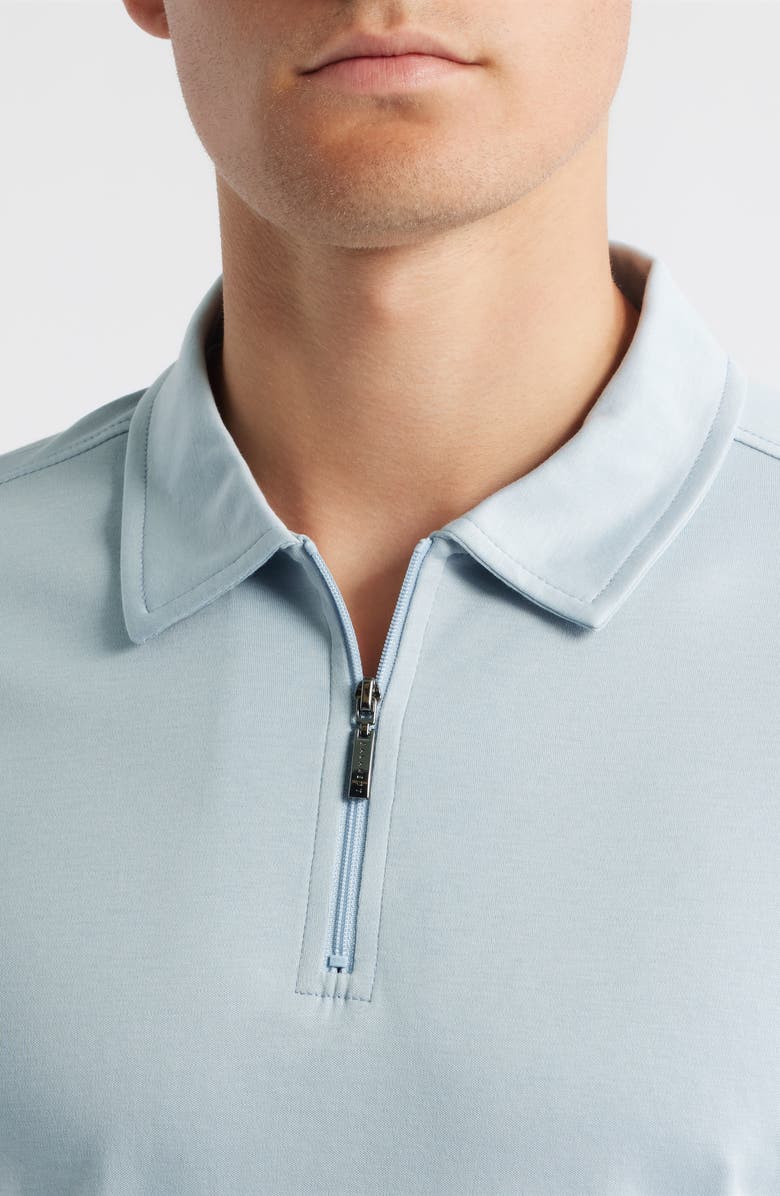 Robert Barakett Georgia Zip Polo, Alternate, color, Blue Fog