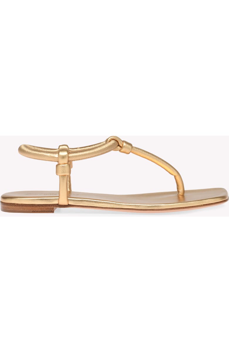 Gianvito Rossi Juno Thong 05 Sandals, Main, color, Metallic Gold