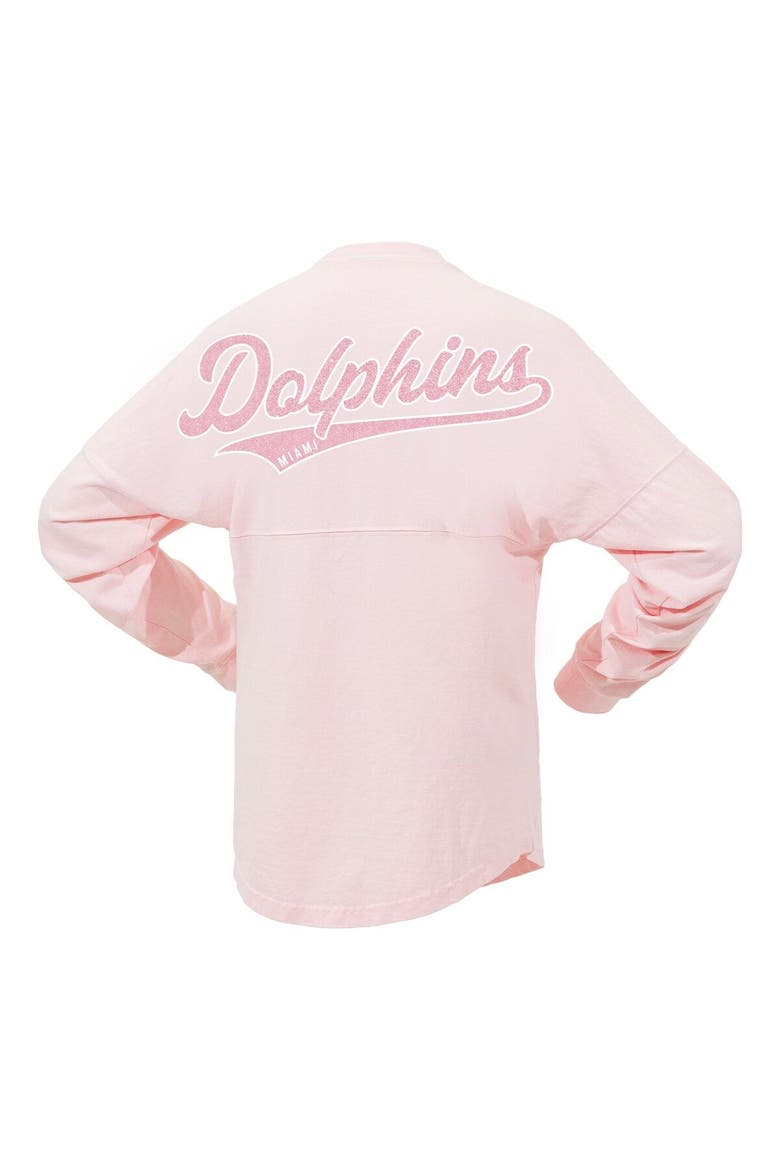 Women's Fanatics Branded Pink Miami Dolphins Millennial Spirit Jersey T-Shirt, Alternate, color, Light Pink
