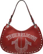 USPA ACCESSORIES Studded Horseshoe Shoulder Bag