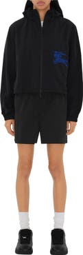 Burberry Cropped Nylon Hooded Jacket