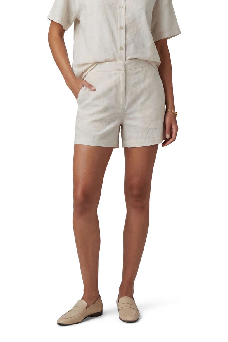 Paisley Explosion Womens Tailored Short, Alternate, color, Paisley Explosion Ivory