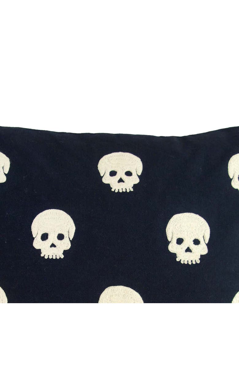C&F Home Halloween Skulls Accent Throw Pillow, 18" x 18", Alternate, color, Black