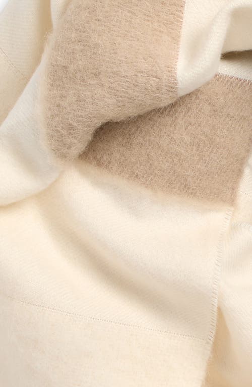 Vince Stripe Scarf In Neutral
