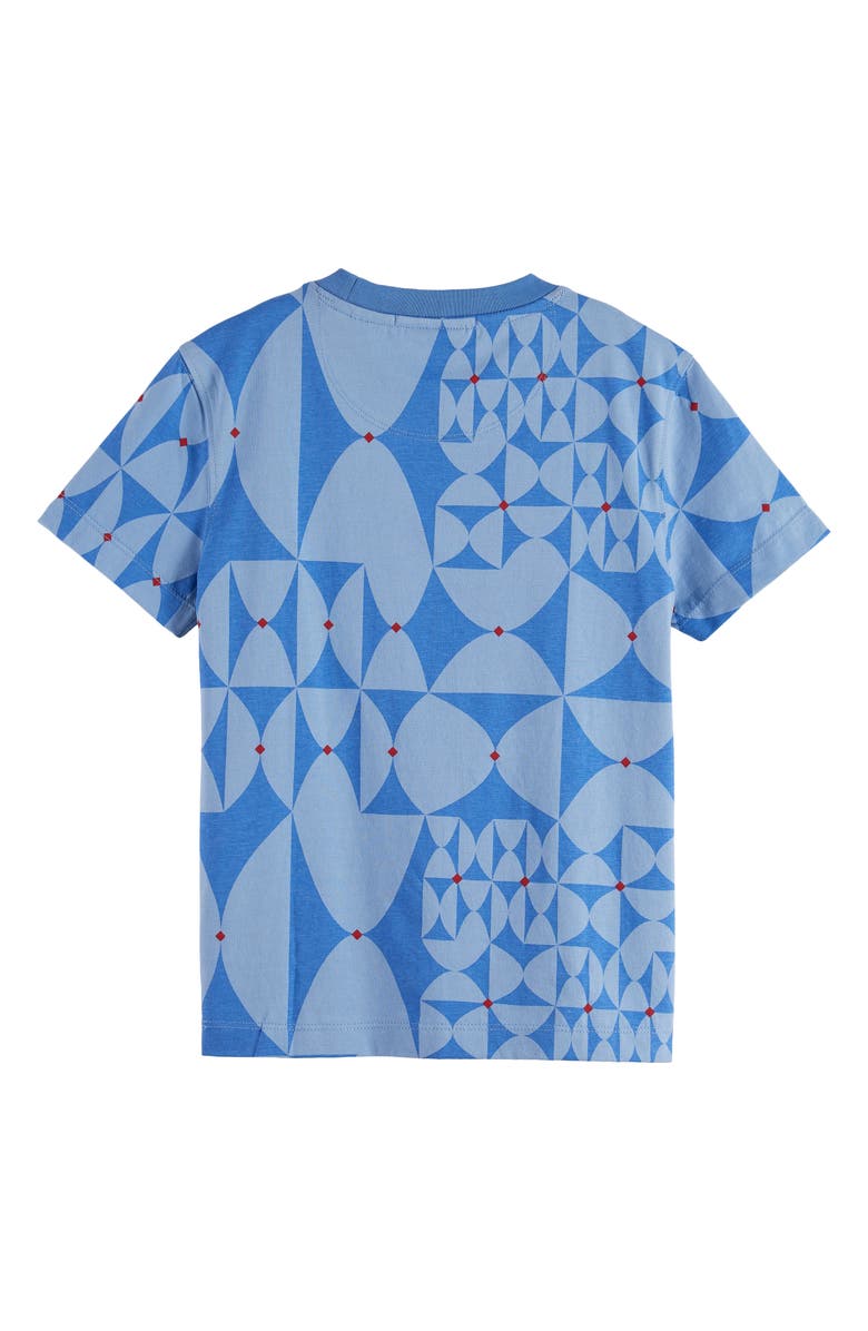 Scotch & Soda Kids' Geo Print Cotton T-Shirt, Alternate, color, 