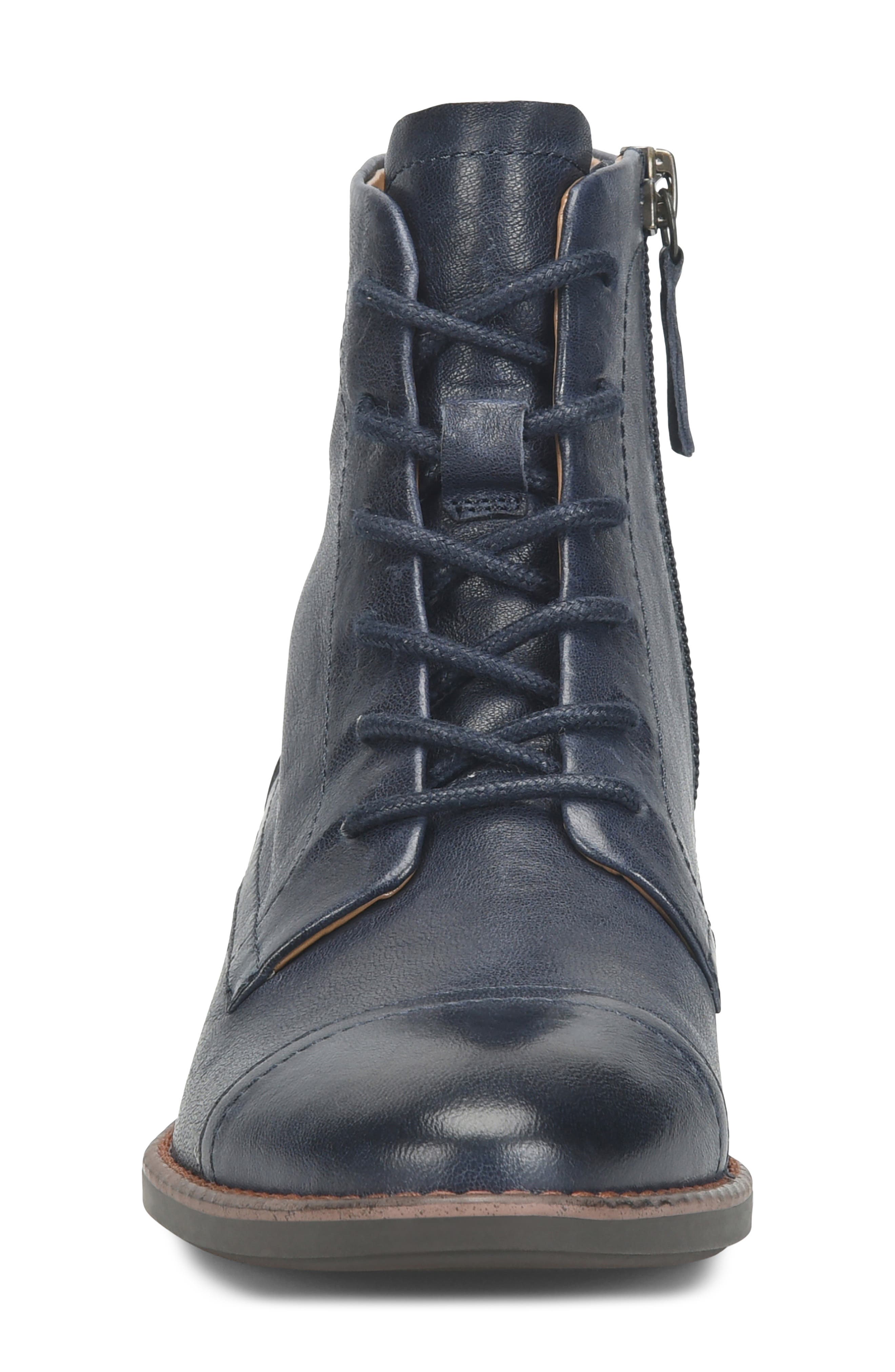 Cordia Leather Bootie, Alternate, color, SKY NAVY