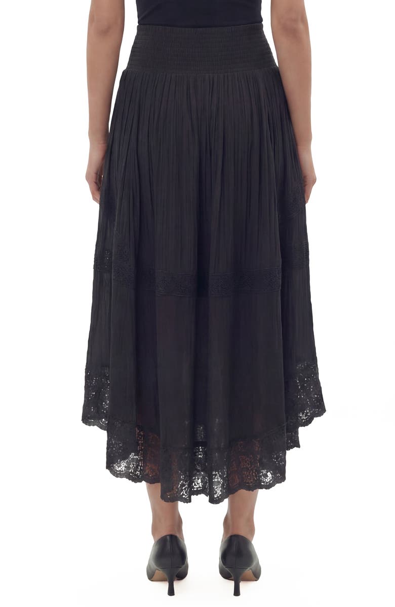 Love By Design Viola Lace Trim Skirt, Alternate, color, Black