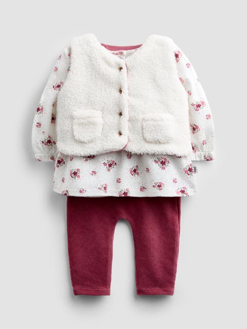 Kids' 3-piece Gilet Top And Bottoms Set (baby)