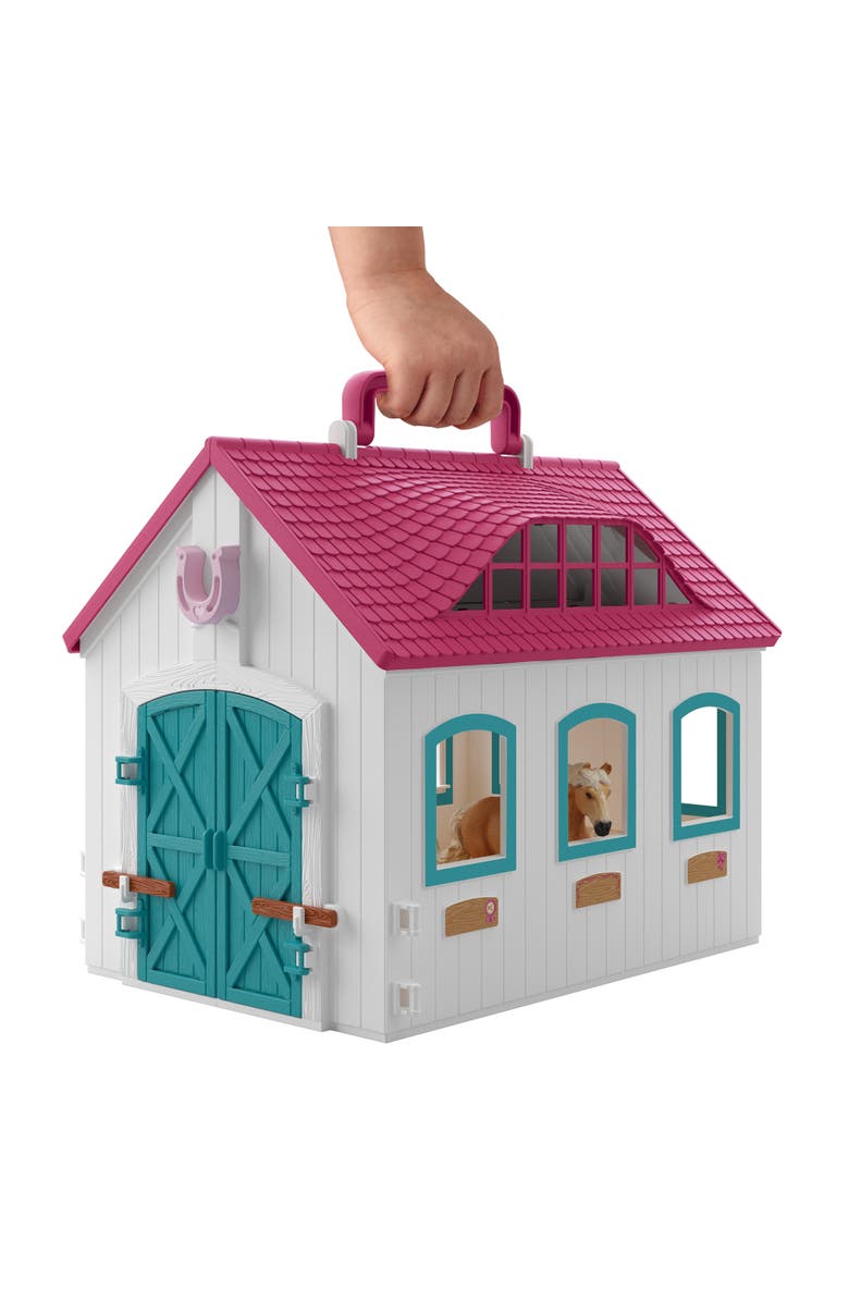 Schleich Horse Club Open Stable Litte Horseshoe 60 Piece Set, Alternate, color, Multicolored