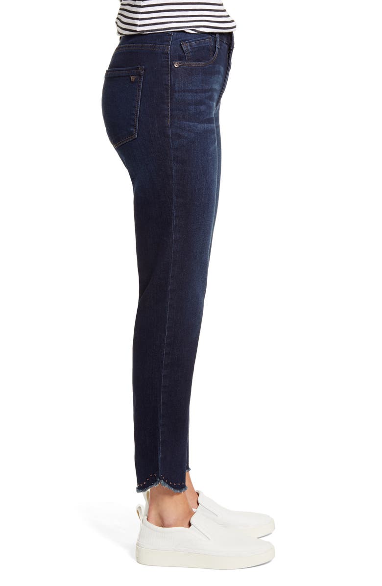 Wit & Wisdom Ab-Solution High Waist Fray Hem Ankle Skinny Jeans, Alternate, color, 