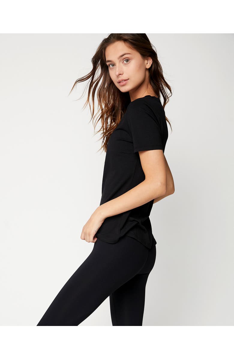 Rebody Active Pima Go Short Sleeve Top, Alternate, color, Black