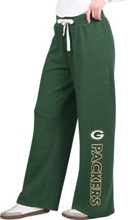 G-III 4HER BY CARL BANKS Women's G-III 4Her by Carl Banks Green Green Bay Packers Field Wide Leg Sweatpants
