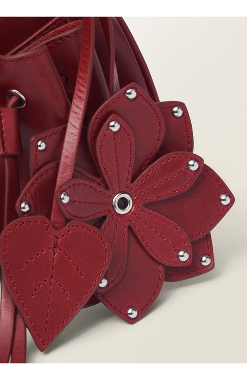 Mango Leather Shoulder Bag