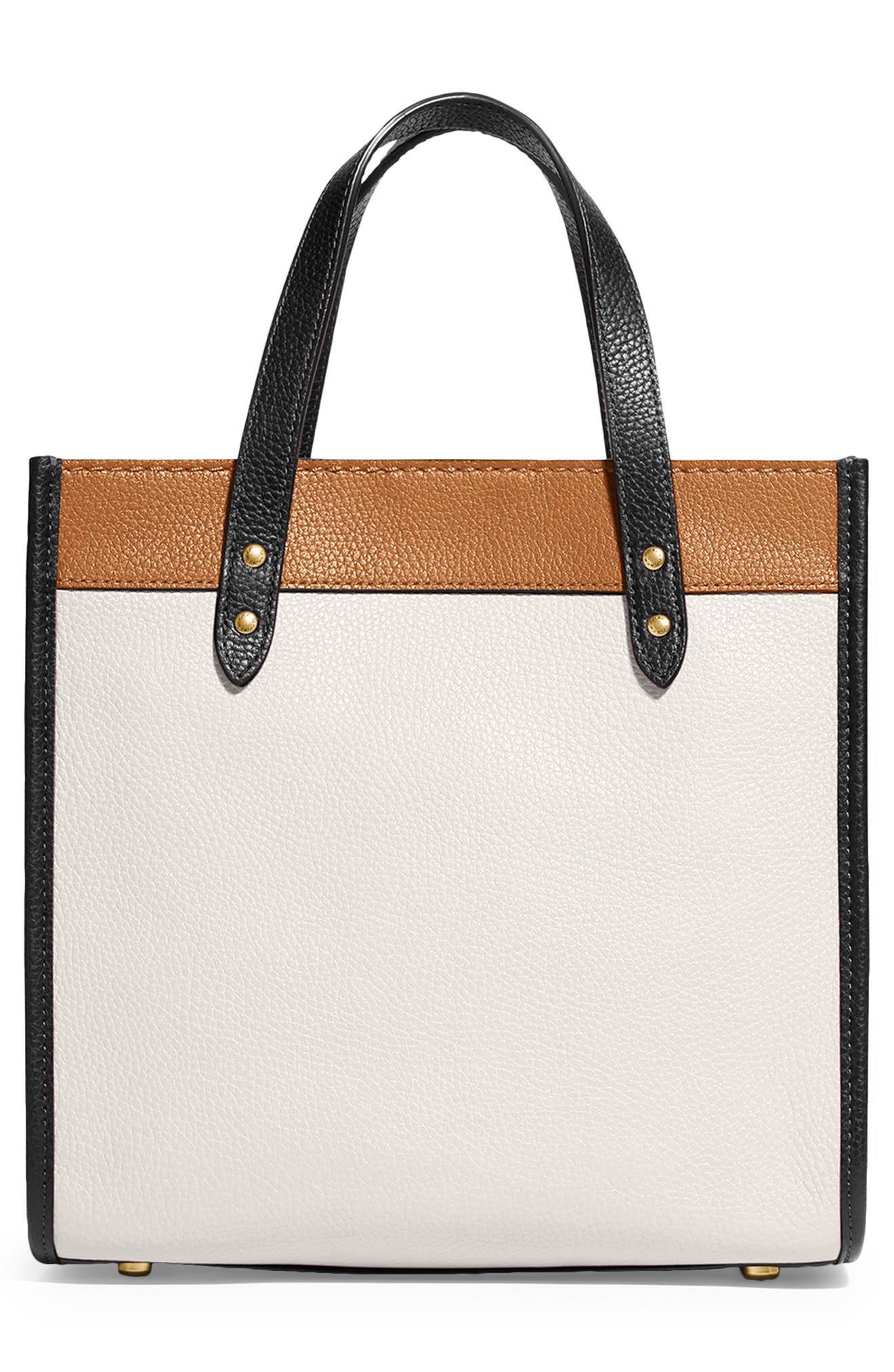 COACH Colorblock Leather Small Tote, Alternate, color, 