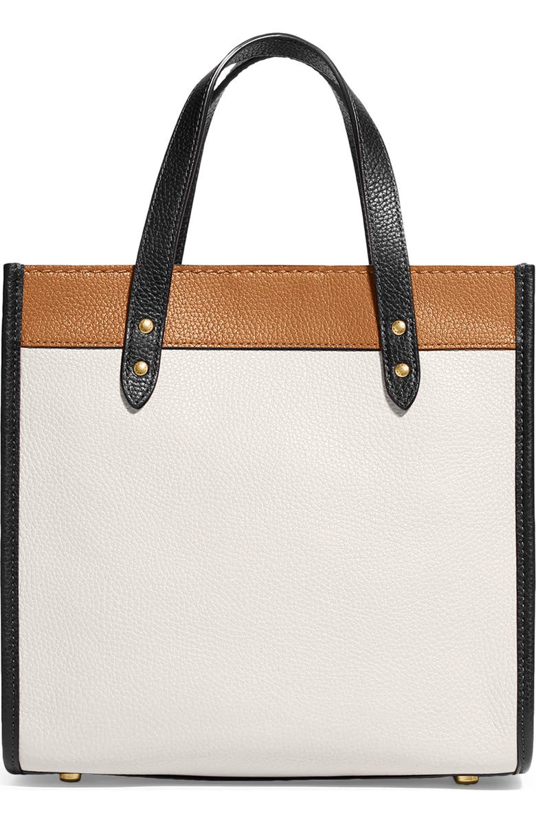 COACH Colorblock Leather Small Tote, Alternate, color,