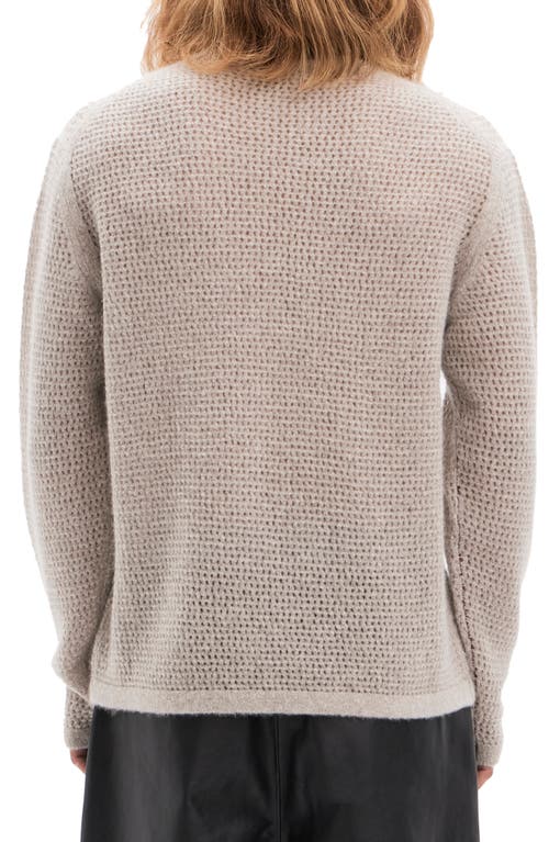 Vayder Barlozzini Open Stitch Wool & Cashmere Crewneck Sweater