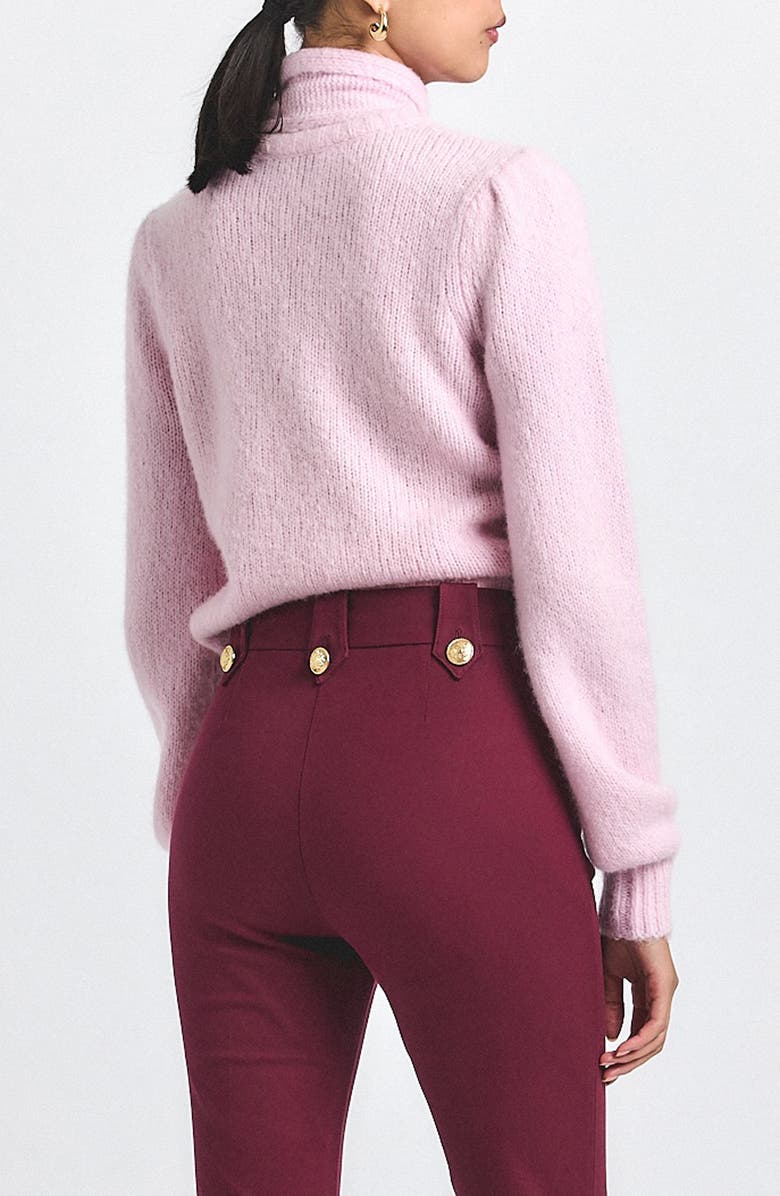 Derek Lam 10 Crosby Leilani Crewneck Sweater & Scarf Set, Alternate, color, Slipper Pink